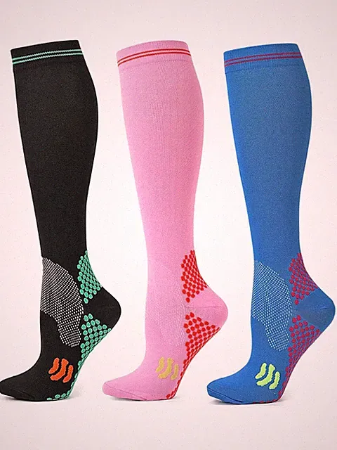 1/3 Pairs Soccer Socks Sport Knee High Socks Calf Compression Athletic Socks USA