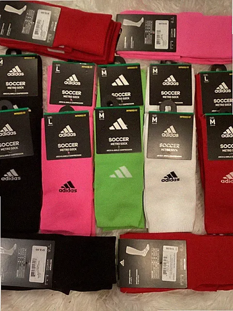1 Adidas soccer, Metro socks. arch and ankle compression.