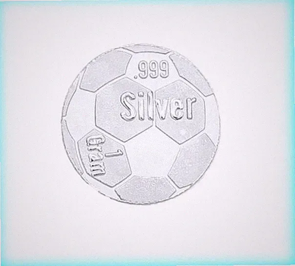 1 GRAM SILVER SOCCER BALL: .999 Fine Pure Silver ~ FREE SHIPPING