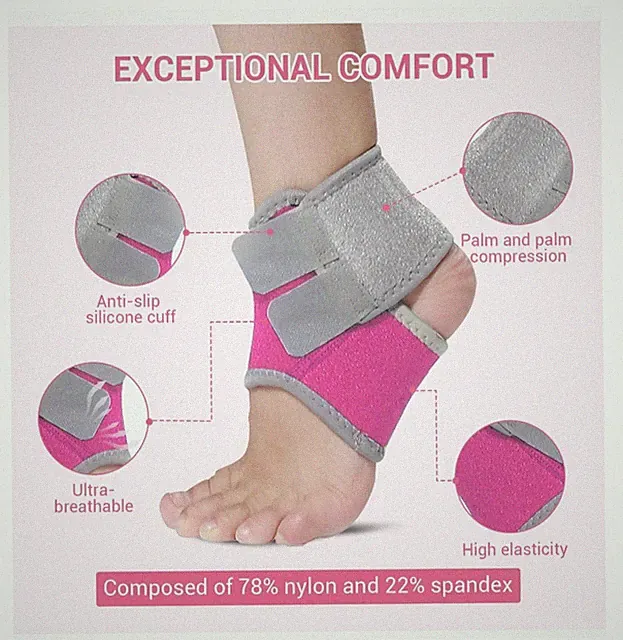 1 Pair Kids Ankle Brace Set Foot Support Stabilizer Wraps Protector Guard Kn...
