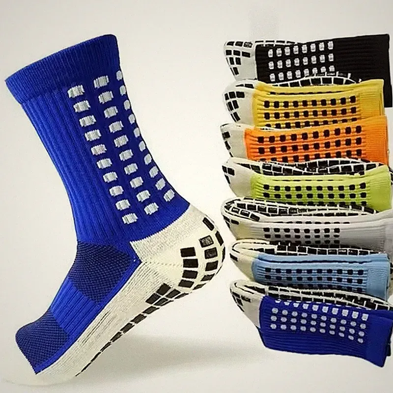 1 Pair Sport Socks Anti-Slip Grip Soccer Football Basketball Men Socks Premium