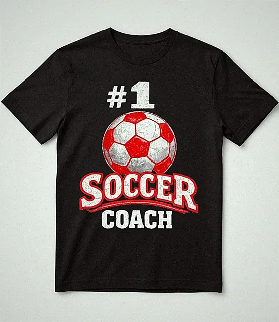 #1 Soccer Coach Number One Soccer Graphic Tee Coach Gift Shirt