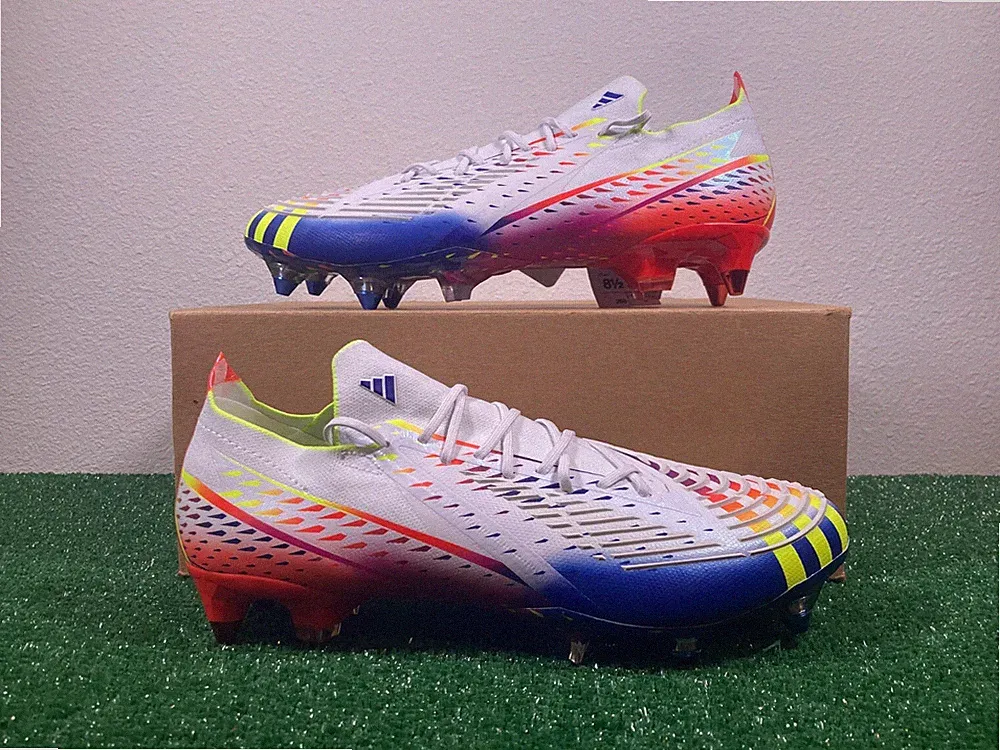10 Men/11 Women- Adidas Predator Edge.1 Low SG Elite Soccer Cleats White NEW nby