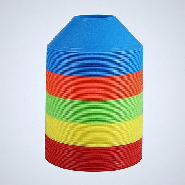 100-Pack Soccer disc Cones, More Flexible,Multi Color Cone for Agility Training