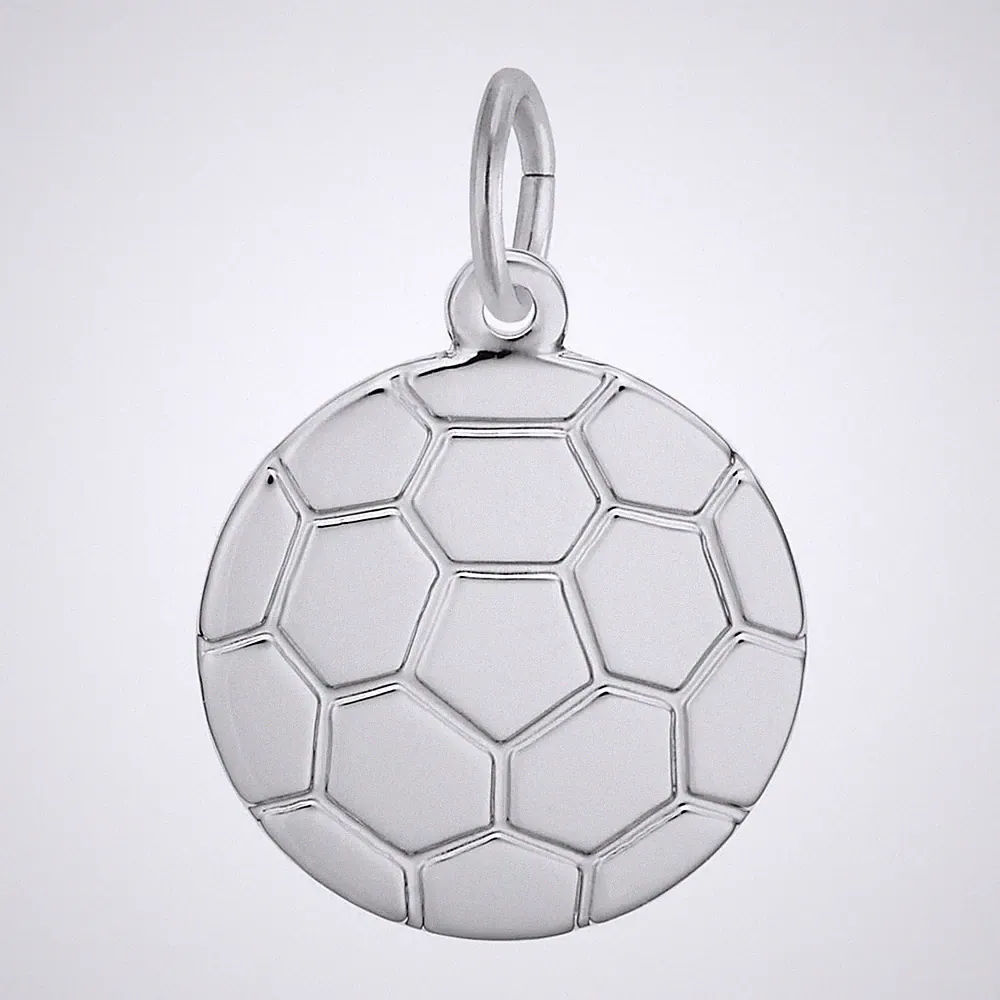 10K or 14K Gold Flat Soccer Ball Charm by Rembrandt