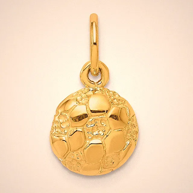 10K Yellow Gold Soccer Charm