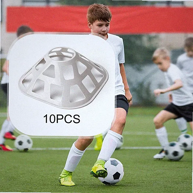 10Pcs Football Training Cones Soccer Disc Cones Reusable for Kids Agility