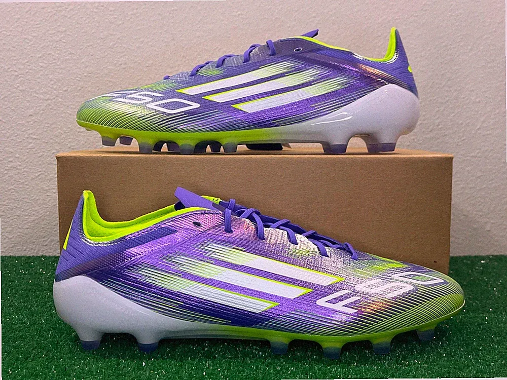 11 Men/12 Women - Adidas F50 Elite AG Purple Silver Soccer Cleats NEW JH7638