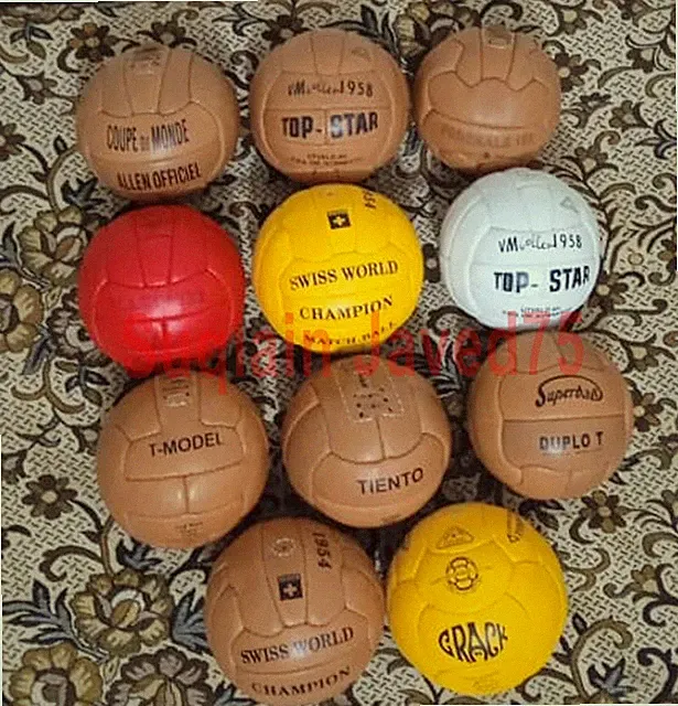 11 pcs mini historical 1930 to 1966 FIFA world cup in leather Soccer ball size 1