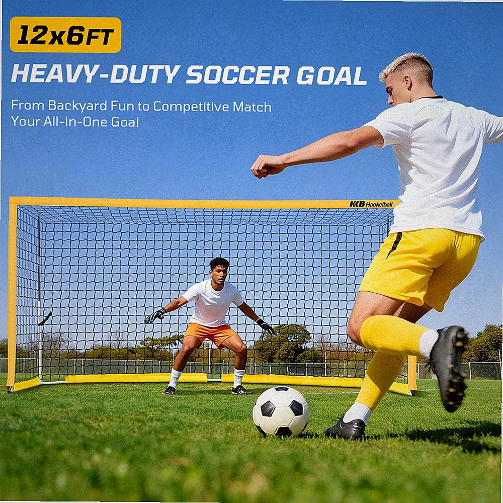 12×6 FT Soccer Net Portable Soccer Goals for Backyard Soccer Training Equipment
