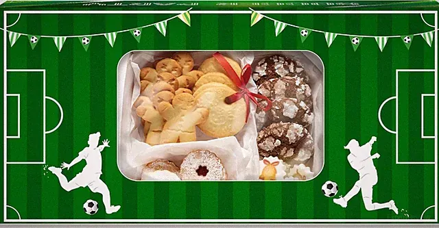 12 Pack Soccer Party Favors Boxes With Window, Sport Boxes For Treat Candy Cooki