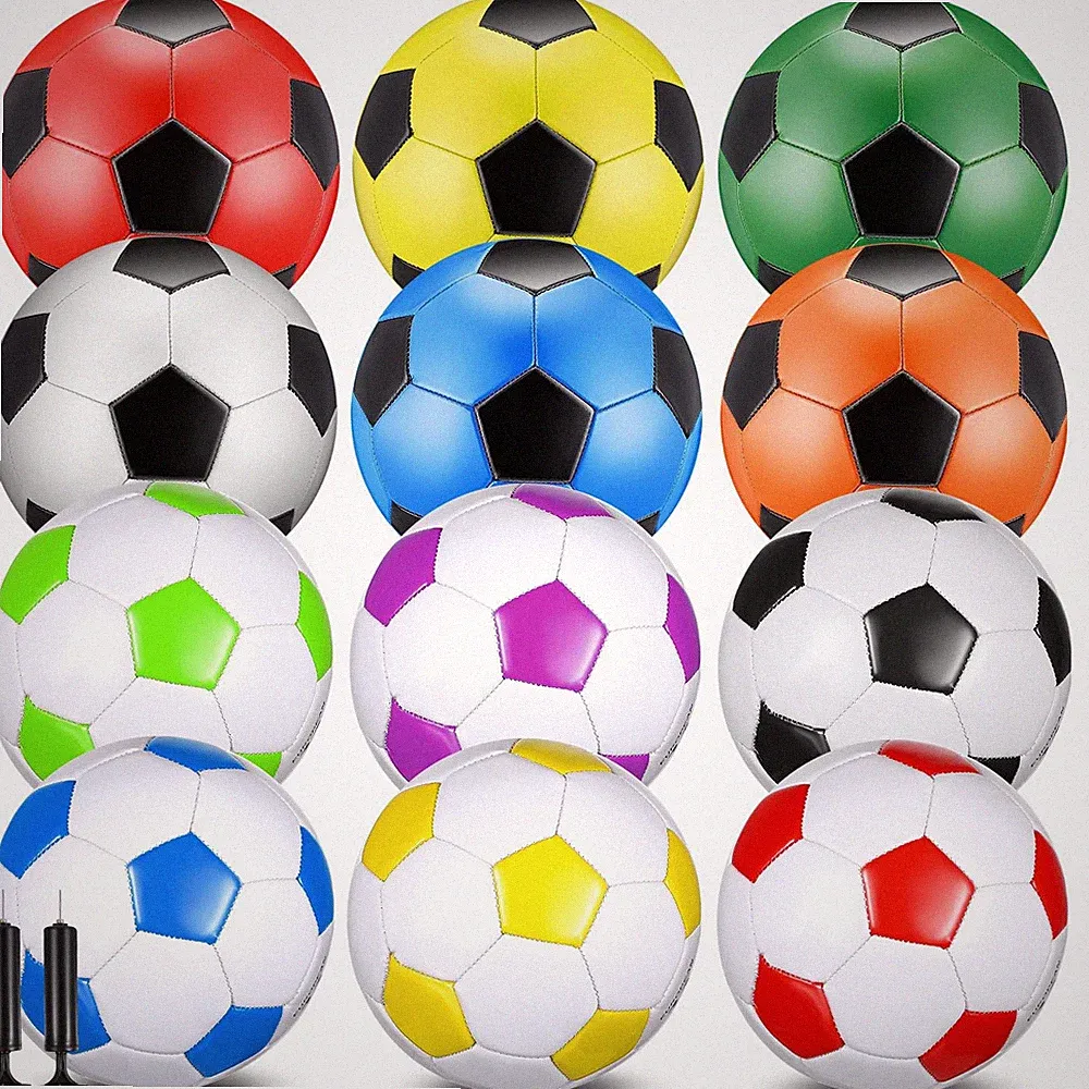 12 Pcs Soccer Balls Bulk Size 4 Soccer Balls with Pump Operation Christmas So...