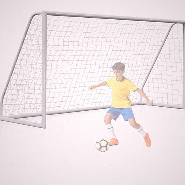 12 x 6' Soccer Nets for Backyard Portable Training Equipment PVC Soccer Goals