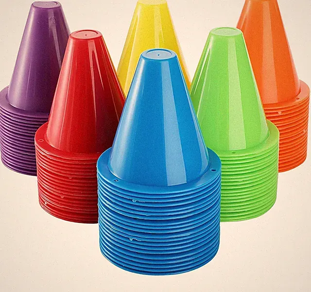 120 Pack Indoor Outdoor Agility Mini Sports Cones, 3 Inch Training Marker Cones
