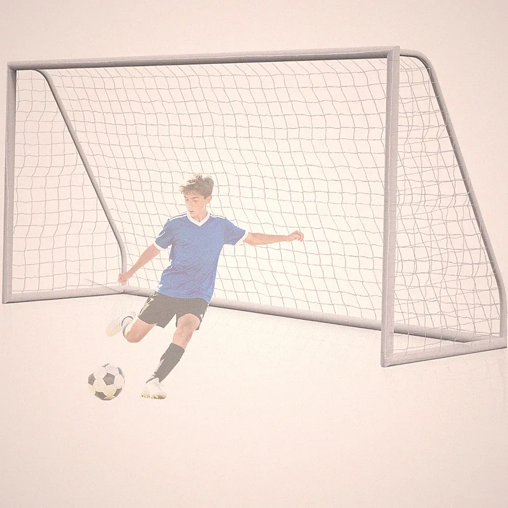 12FT x 6FT PVC Soccer Goal w/Net Weatherproof Football Training Set for Backyard