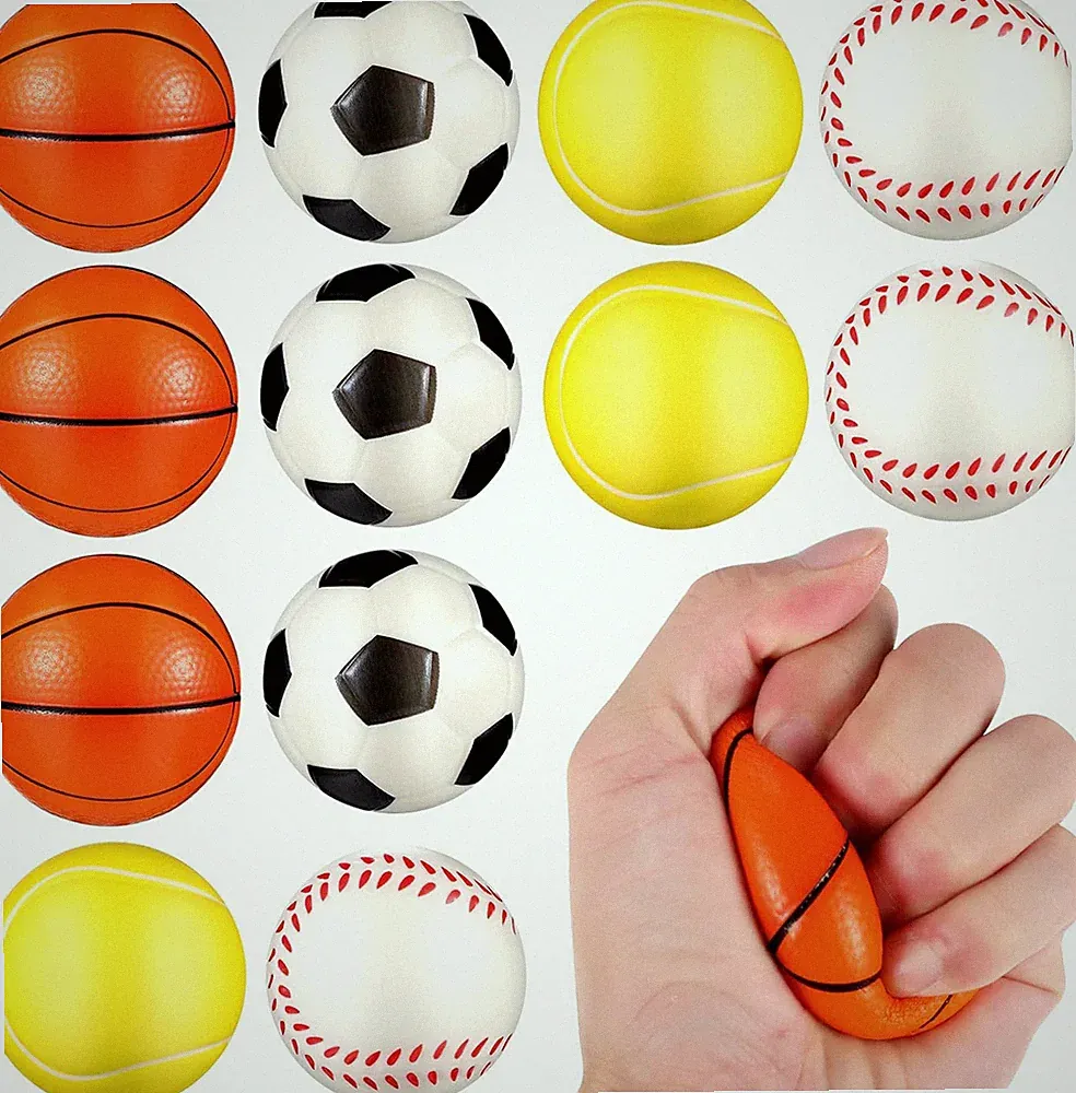 12pcs 6.3cm Anti Stress Ball toy Foam Balls Soft Baby Ball for Toddlers small