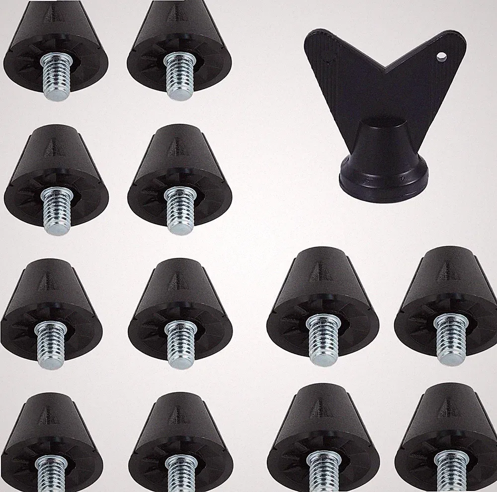 12Pcs Football Boot Studs, 0.51In & 0.63In Plastic Soccer Cleats Replacement Spi