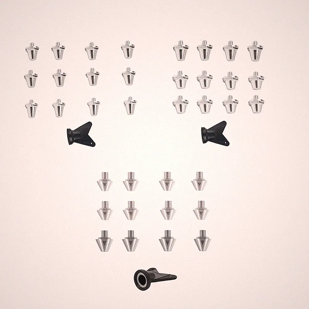 12Pcs Football Boot Studs Football Shoe Spikes Screw in Stable with Wrench Tool