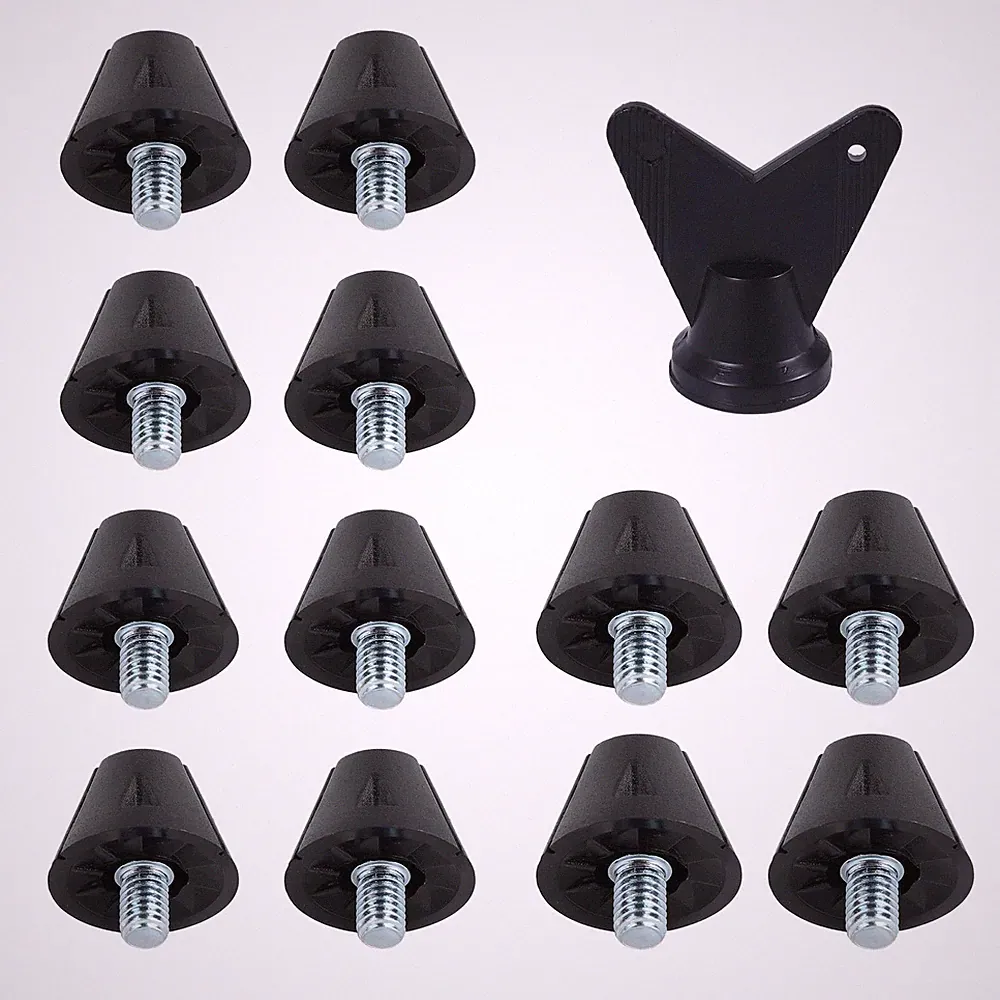 12pcs Football Boot Studs, Plastic Soccer Cleats Replacement Spikes | with Nail