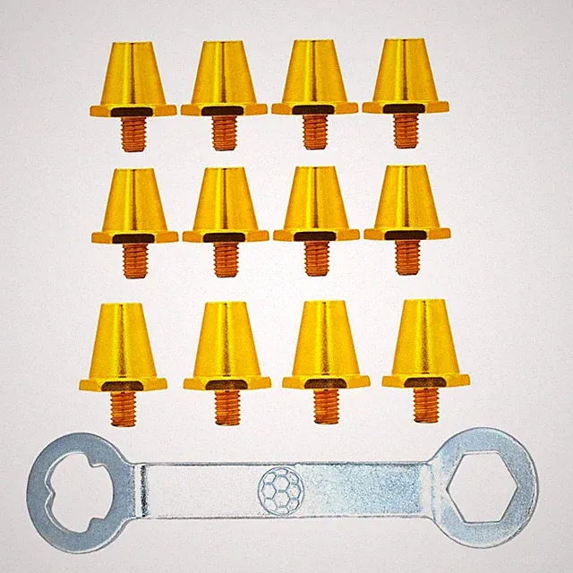 12Pcs Football Shoe Spikes Football Cleats Screw in Firm Ground Professional Non