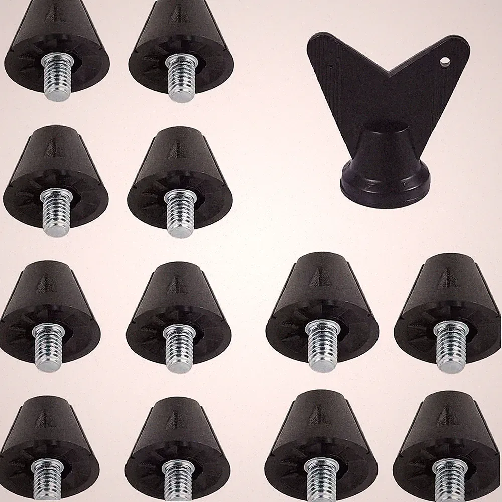 12pcs Football Studs for Soccer Cleats with 5mm Screw Thread and Wrench