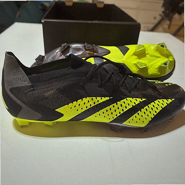 13 Men 14.5 Women Adidas Predator Accuracy .1 FG Elite Black Volt Soccer Cleats