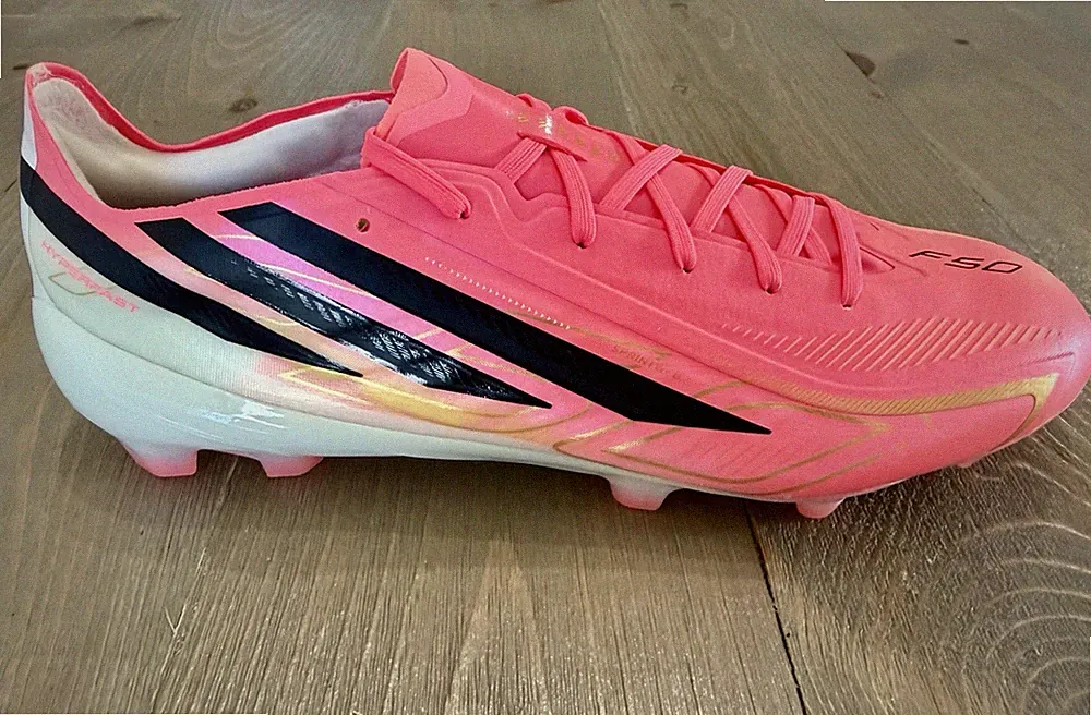 $160 Adidas F50 Hyperfast Pro Firm Ground Soccer Cleats IH9345 Pink M 9.5 W 10.5