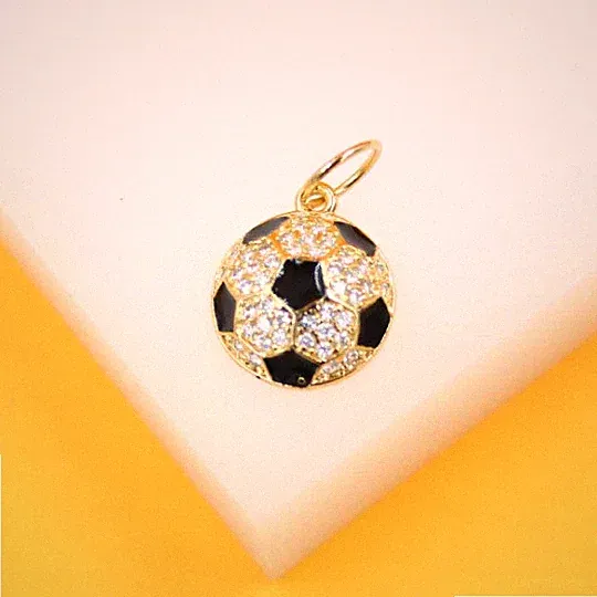 18k Gold Filled Soccer Ball Pendant Charm Brand New and Unworn