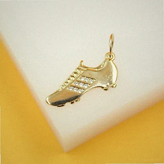 18k Gold Filled Soccer Shoes Pendant Charm