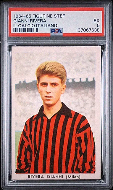 1964-65 STEF Il Calcio Italiano Gianni Rivera PSA 5 - AC Milan - Vintage Soccer