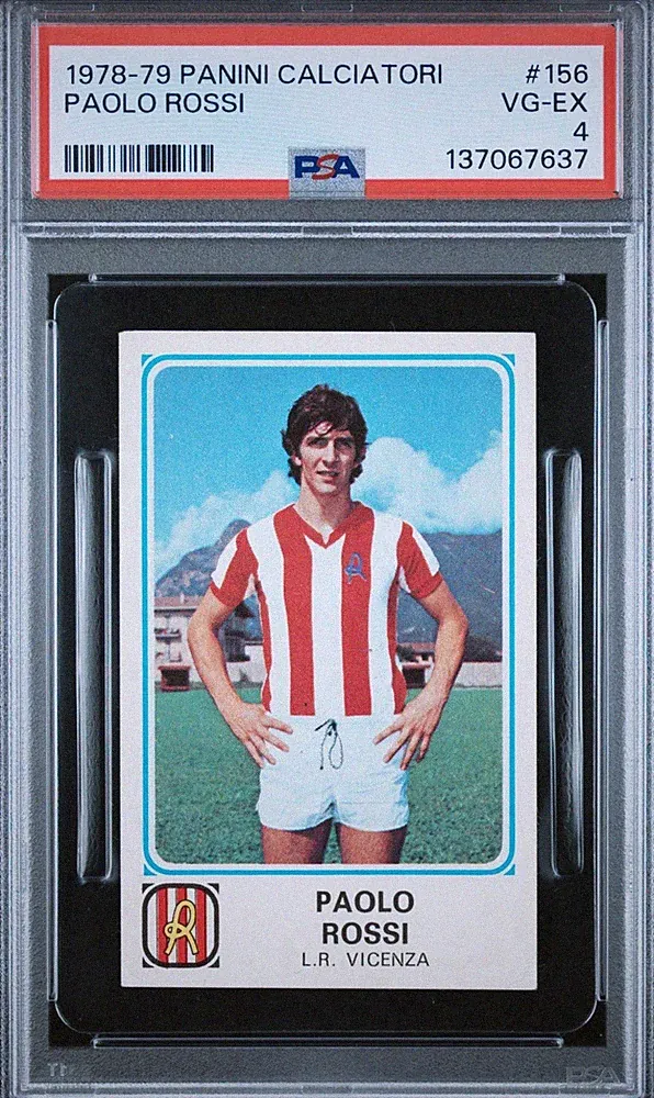 1978-79 Panini Calciatori Paolo Rossi PSA 4 - Vintage Soccer Card - Italy