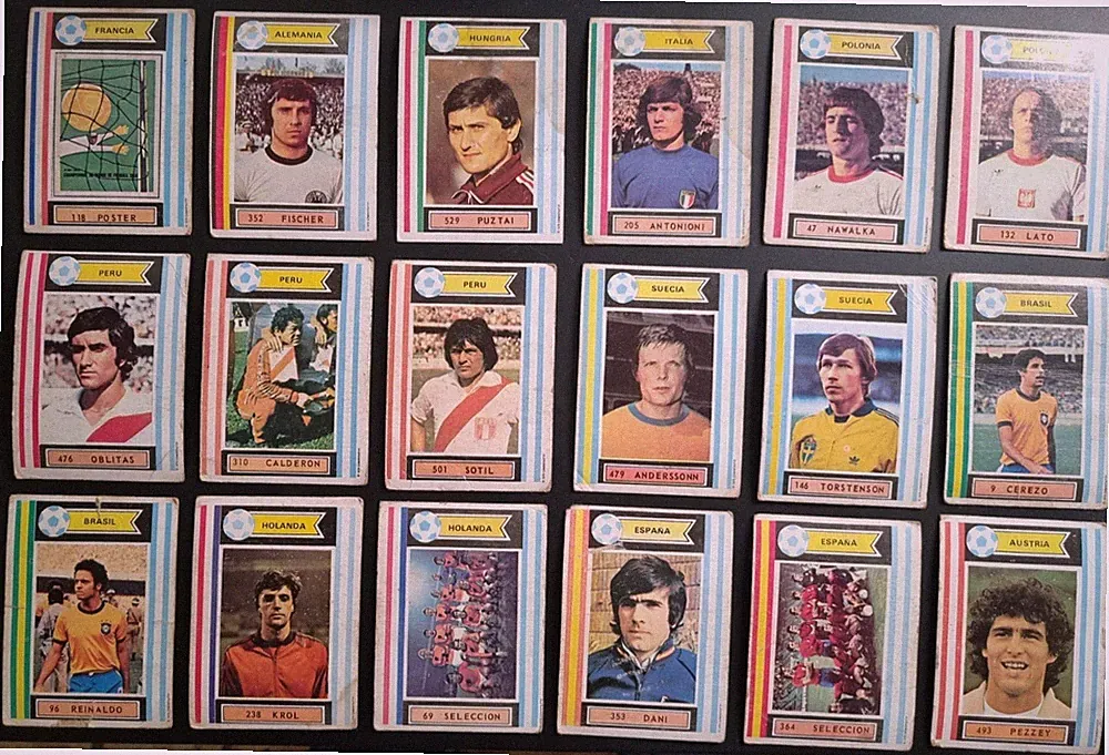 1978 Argentina 78 World Cup Lot of 20 cards - Scarce Vintage Soccer cards