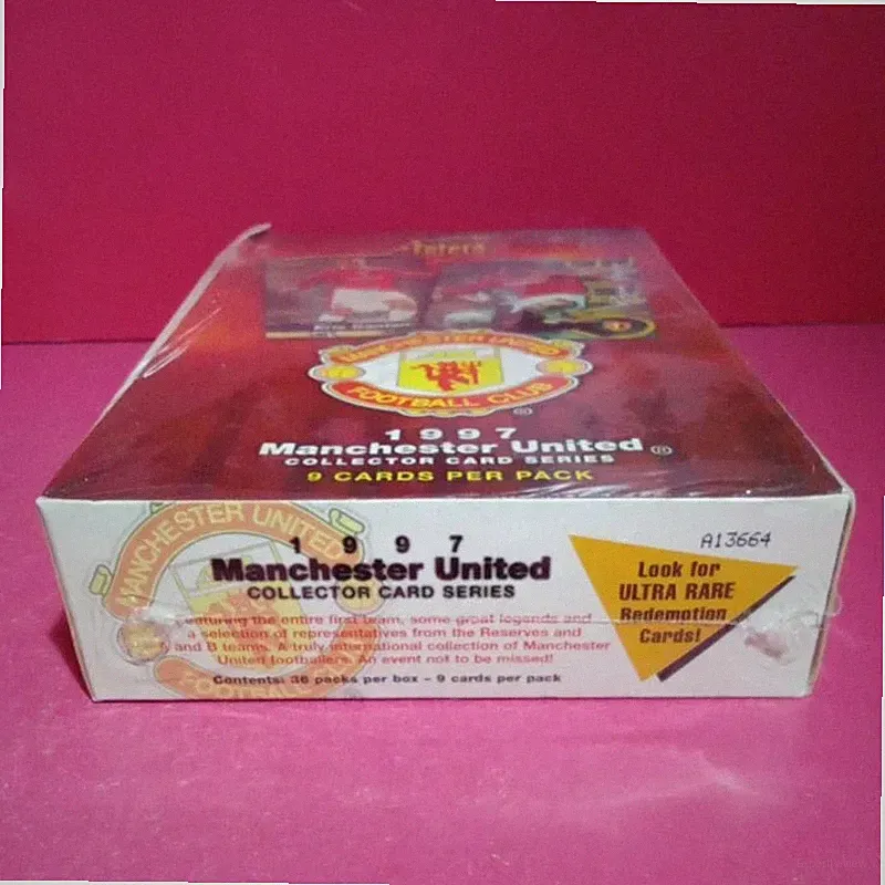 1997 Futera Manchester United Sealed Box 36 Packs Vintage Soccer Trading Cards