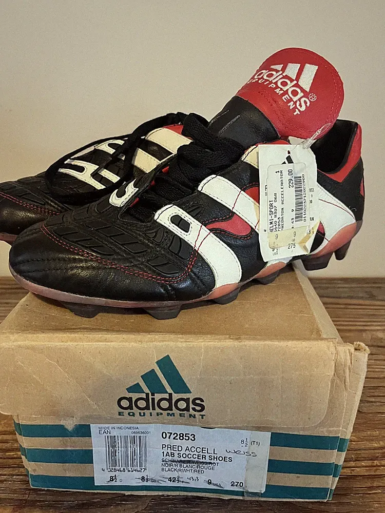 1998 Adidas Predator Accelerator EQT DSWT US 9.5 Vintage Soccer Cleats + Box