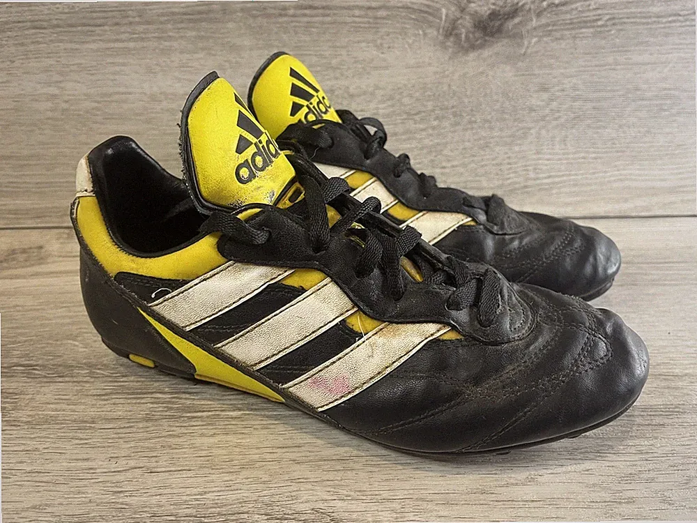 1999 ADIDAS Quantro FG Vintage Black Mens Soccer Cleats Football Size US 5.5