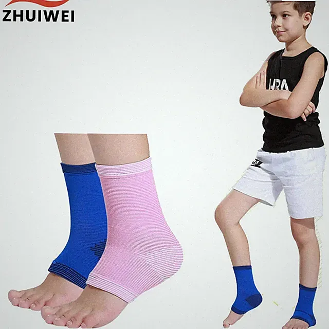 1Pair Children Kids Ankle Compression Brace Support For Cycling Running Fitness
