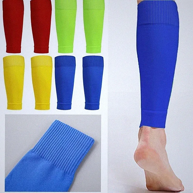 1Pair Football Shin Guard Sleeves Soccer Leg Support Socks Calf Protection Cover