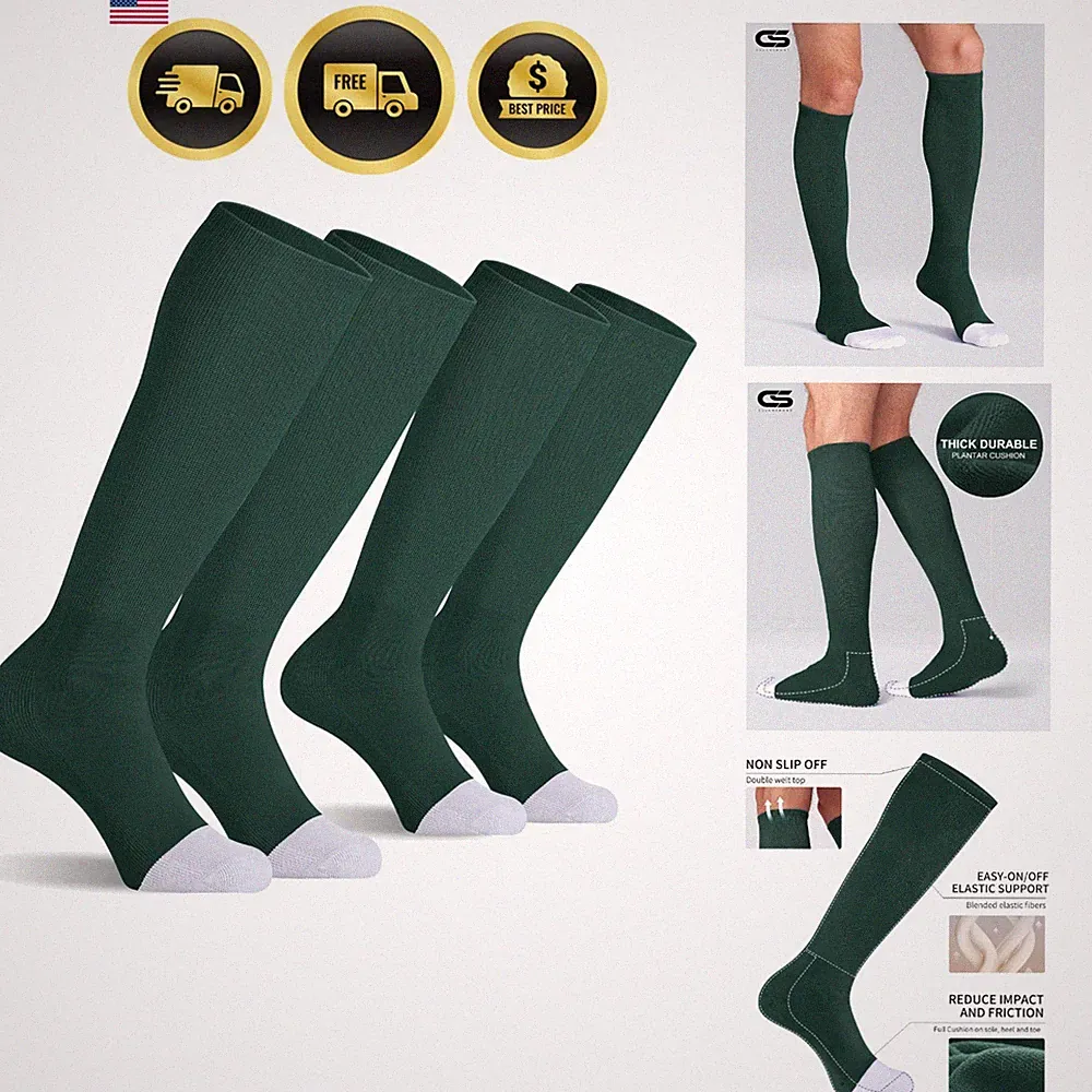 2/3 Pack Baseball Soccer Softball Socks for Youth & Adult Multi-sport Tube Socks