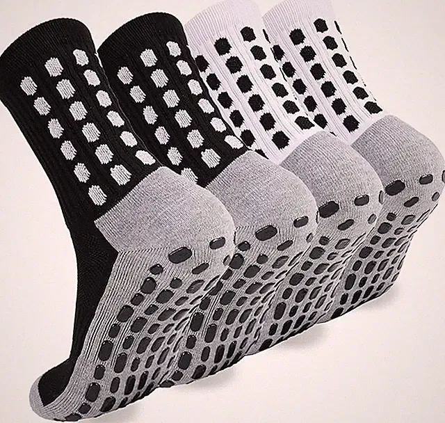 2 Men's Soccer Socks Grip Pads Non Slip Football Baseball Soccer Socks for Men