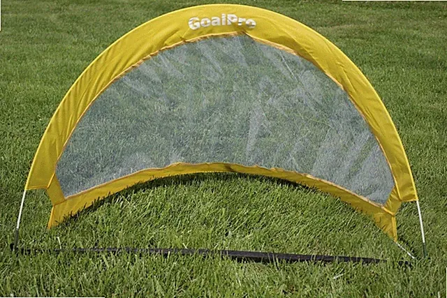 (2) NEW GOAL PRO® Portable Foldable SOCCER GOAL CHILD SOCCER GAME COACH YELLOW
