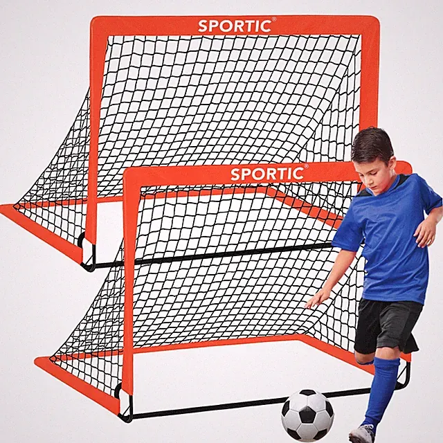 2 Pack 4' x 3' Soccer Goal Net Set, Pop Up Kids Practice Soccer Goals for Ind...
