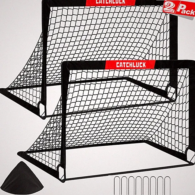2 Pack Soccer Goal for Backyard, 4X3 ft Portable Pop Up Soccer Nets for Kids