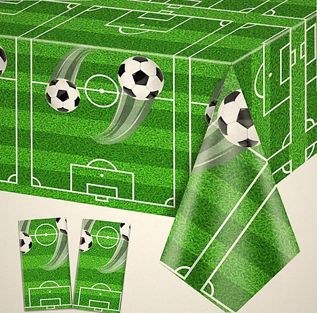 2 Pack Soccer Tablecloths, Theme Party Table Cover, 2 Pack