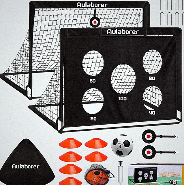 2 Porterias De 4X3 Futbol Soccer Portatil Para NiOs Con Equipo De Entrenamiento