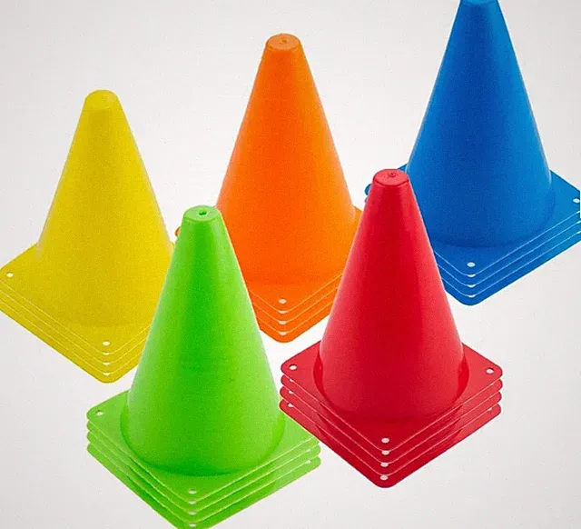 20 PCS 7 inch Plastic Agility Cones for Kids-Mini Traffic Safety Cones