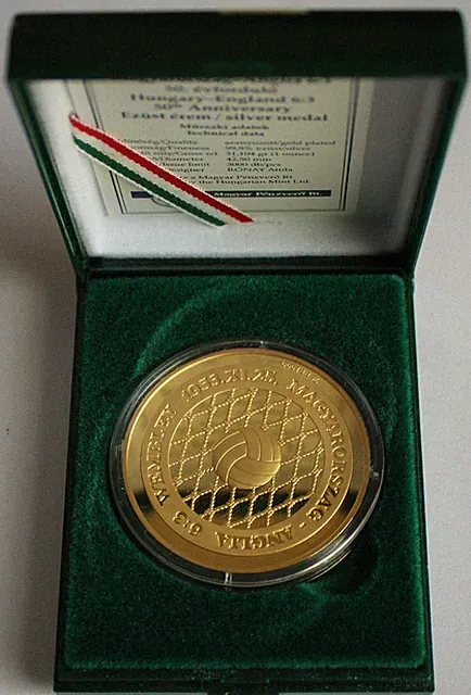 2003 Hungary-England 6:3 Soccer Match of Century 50th Anniversary Silver Medal