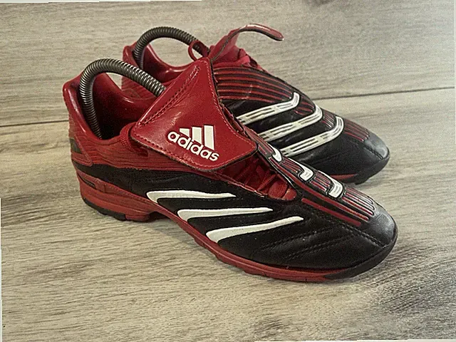 2005 adidas Absolado TRX TF Traxion Turf Mens 6 Football Shoes Black Red Read