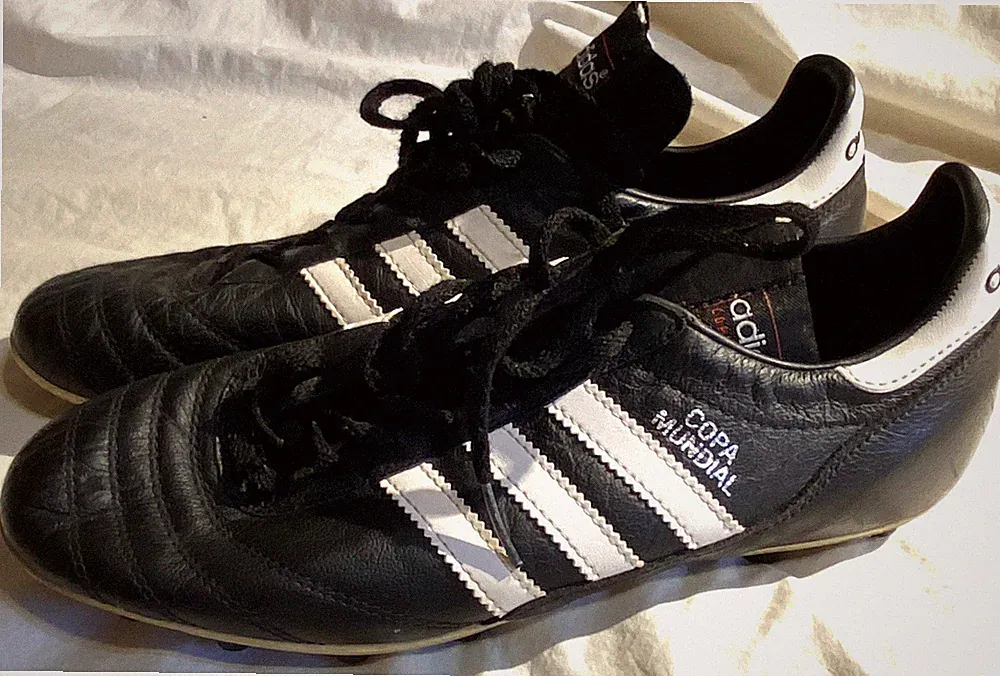 2009 Adidas Copa Mundial Leather Soccer Cleats GERMANY Black White Mens Size 9.5