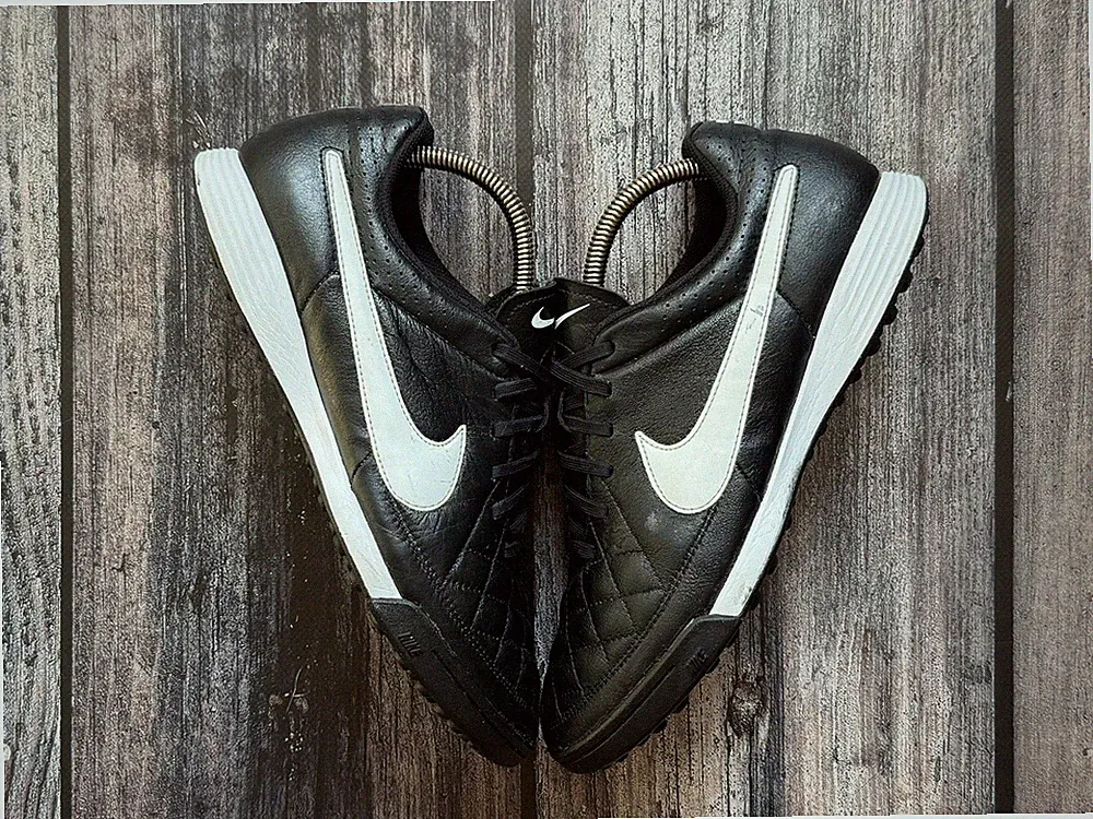 2015 NIKE TIEMPO GENIO LEATHER TF SOCCER BOOTS CLEATS US 9