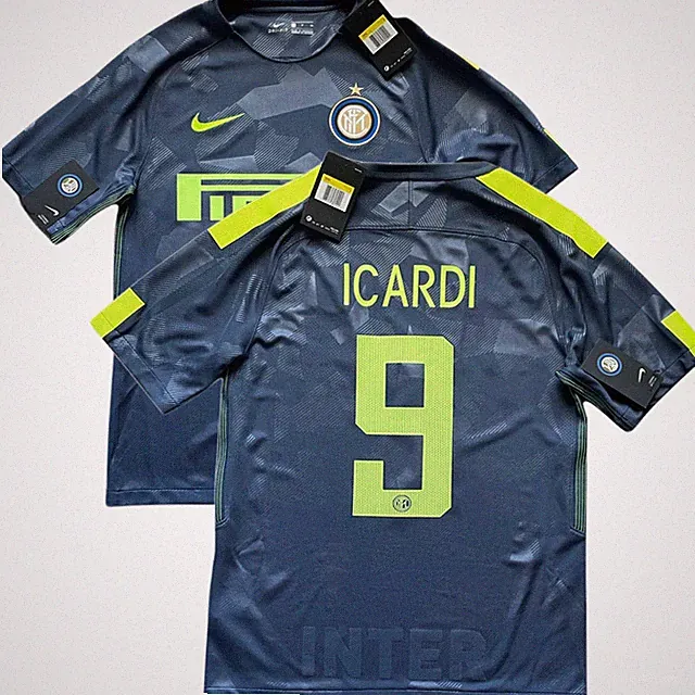 2017/18 Inter Milan Third Jersey #9 Icardi Small Nike Soccer 3rd kit
